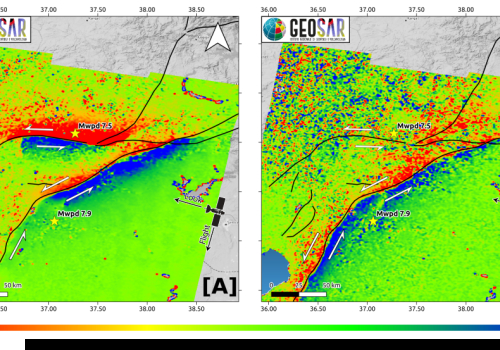 Analisi satellitare della deformazione indotta dagli eventi sismici in Turchia del 6 febbraio 2023